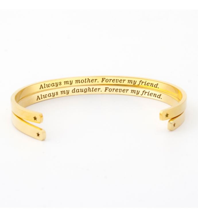 "always My Daughter…"  Gold Matching Adjustable Bracelets